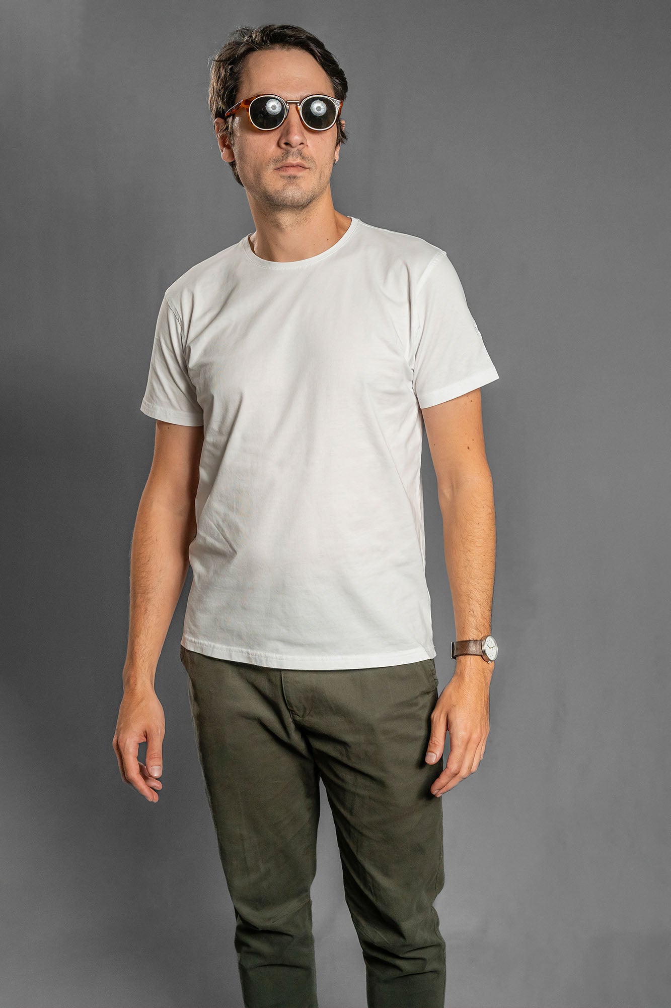 Camisetas Cuello Redondo sin Bolsillo