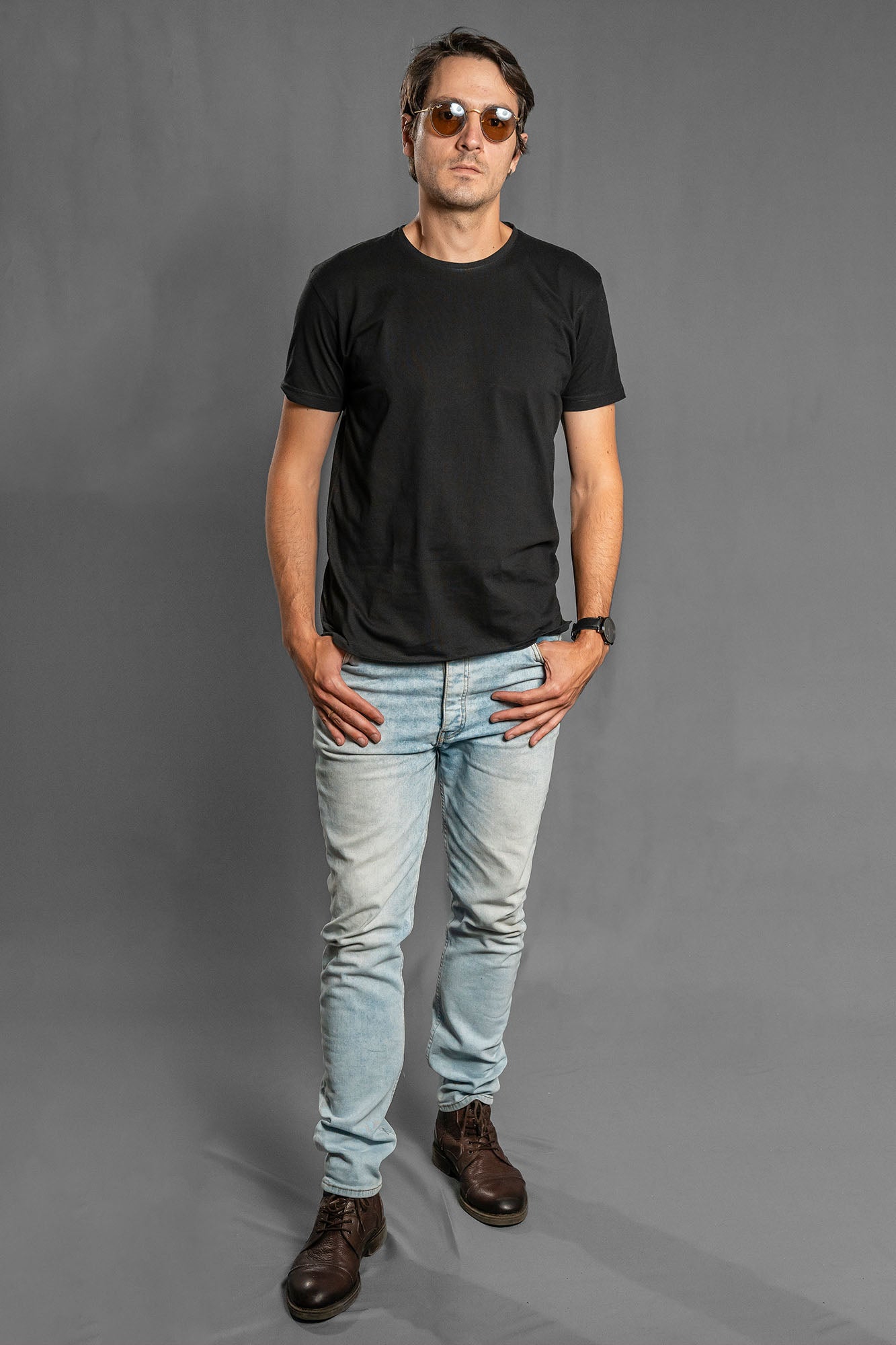 Camisetas Cuello Redondo sin Bolsillo