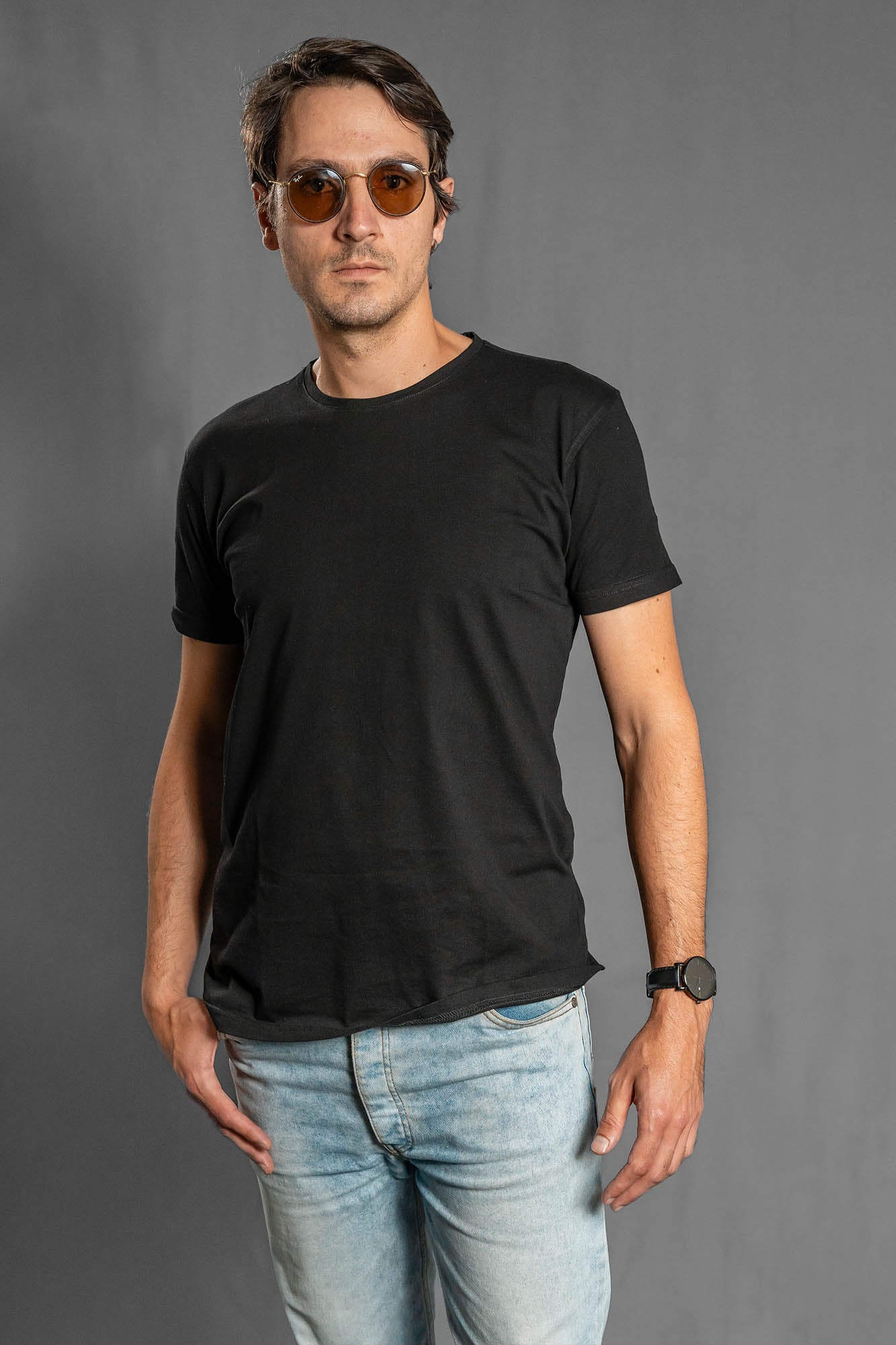 Camisetas Cuello Redondo sin Bolsillo