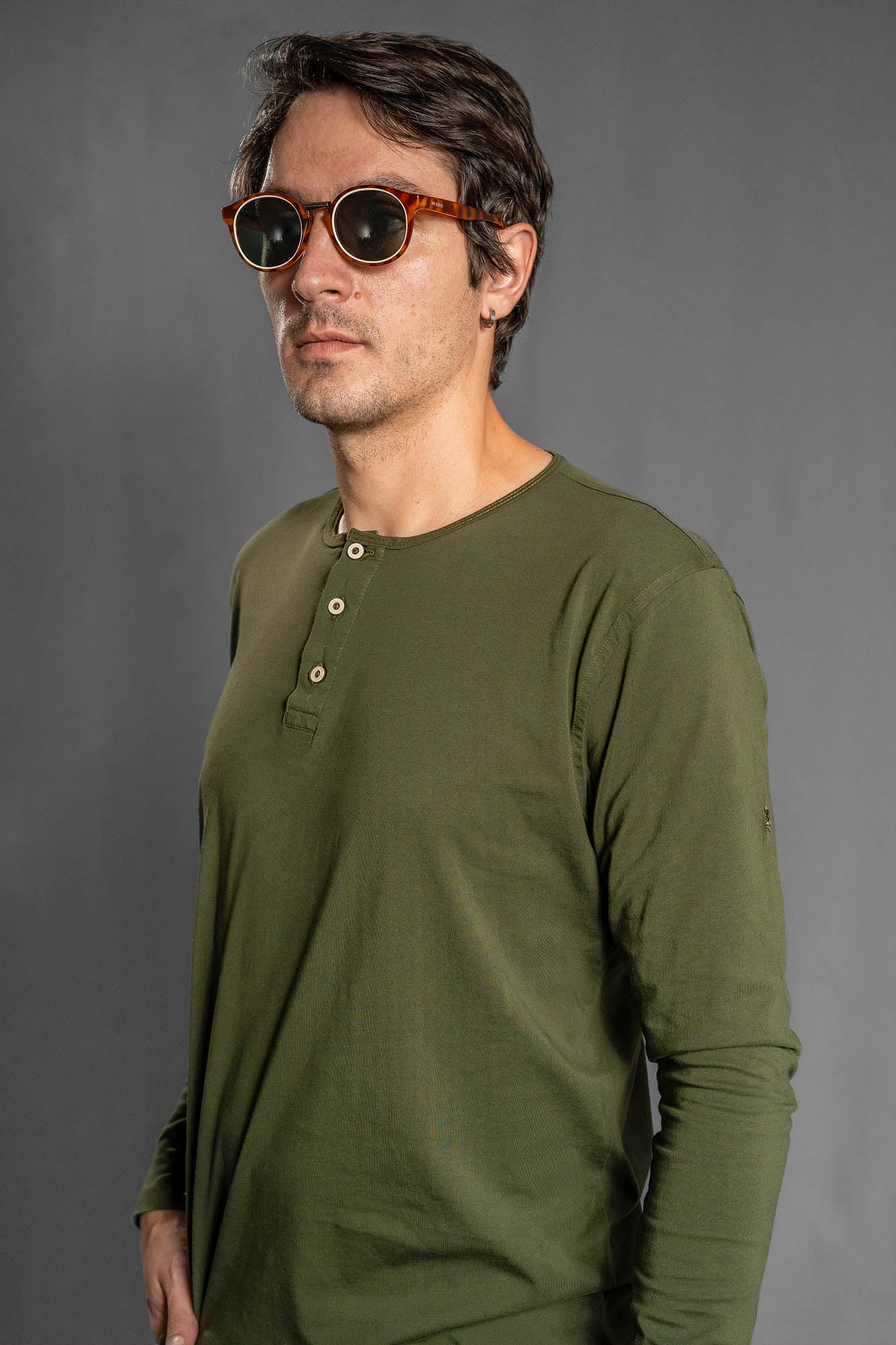 Camisetas Manga Larga con Botones
