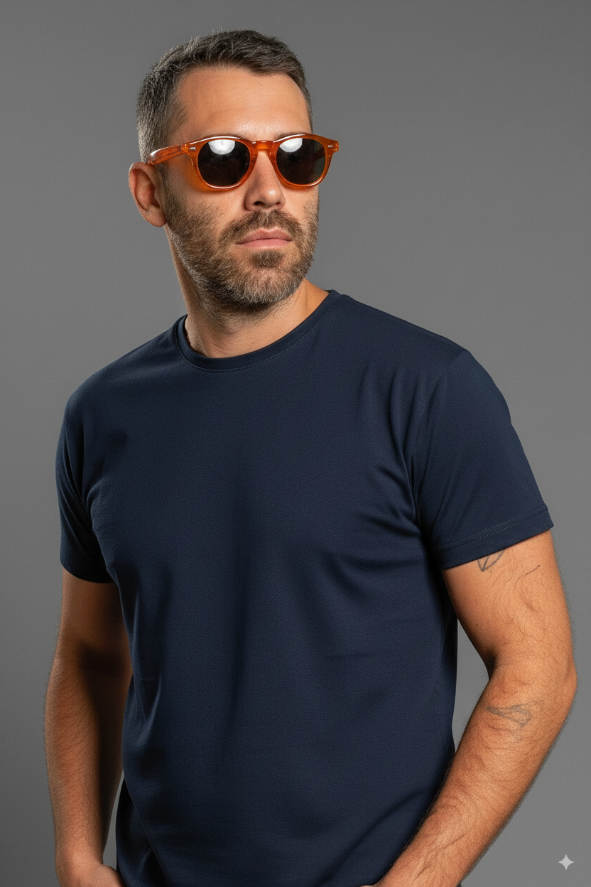 Camisetas Cuello Redondo sin Bolsillo