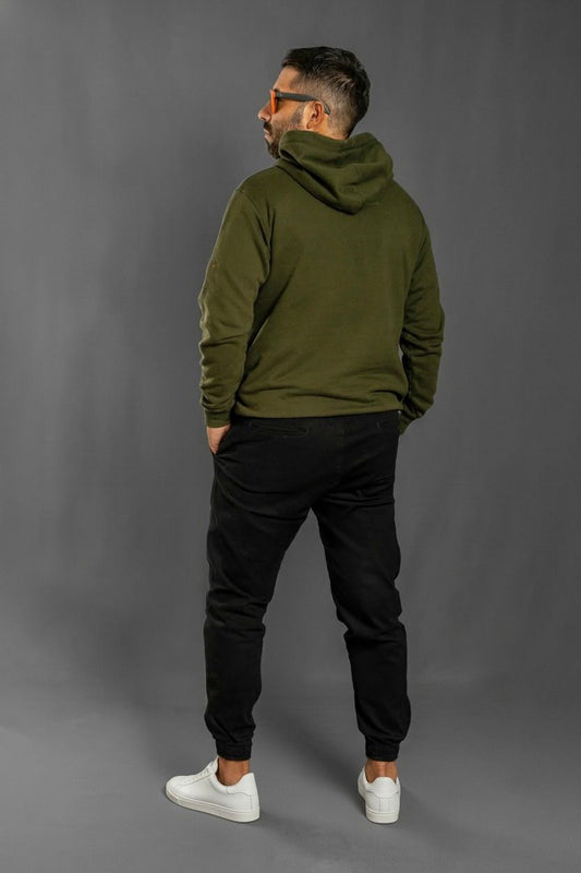Buzo con capota hombre verde militar | algodón | Luck & Load Colombia