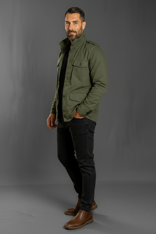 Chaqueta militar hombre verde militar | algodón | Luck & Load Colombia