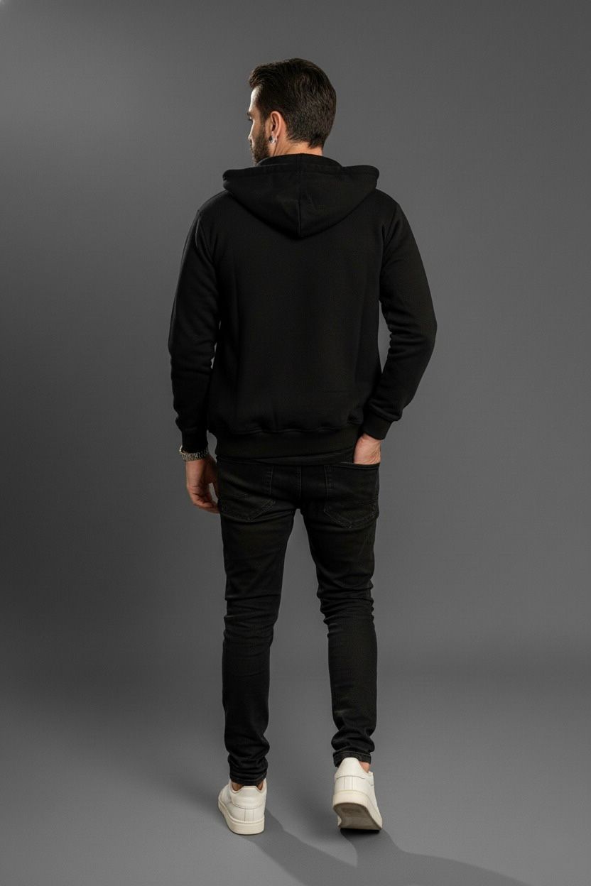 Buzo cremallera hombre negro | algodón | Luck & Load Colombia