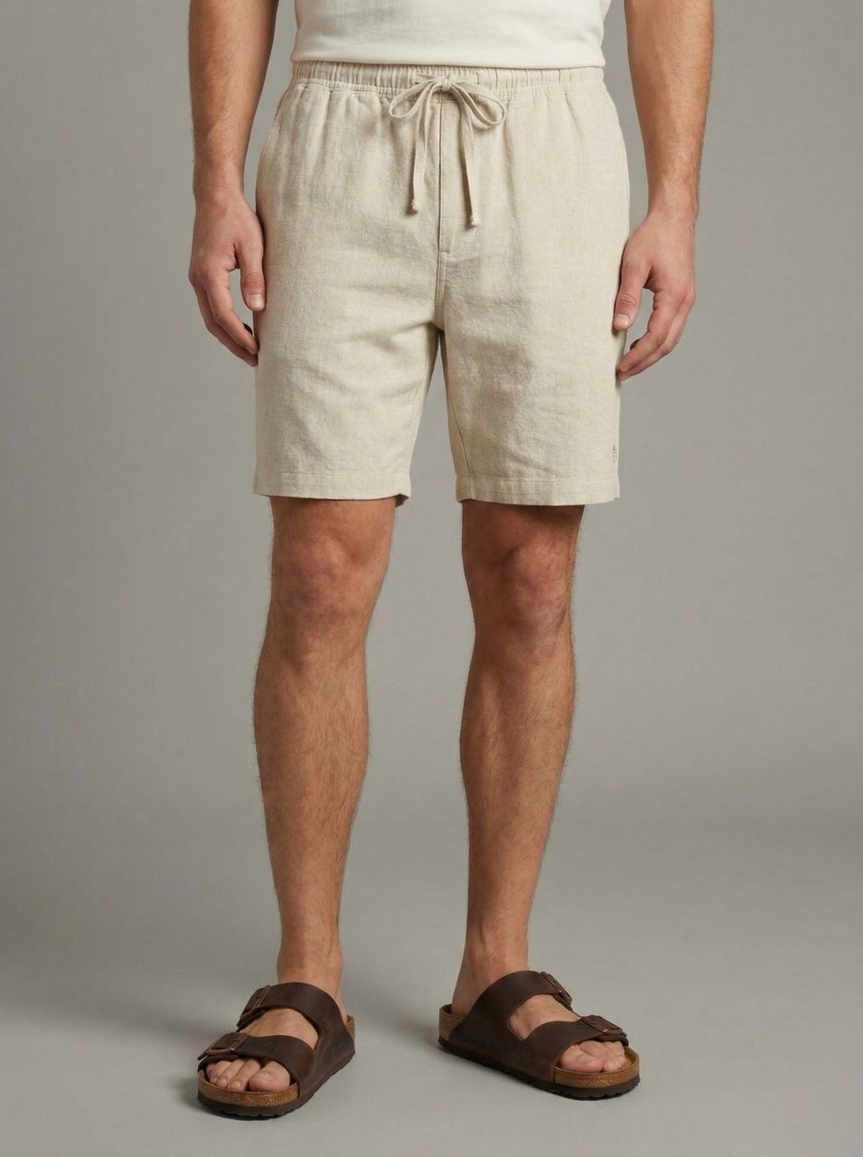 Bermuda descanso hombre beige | lino | Luck & Load Colombia