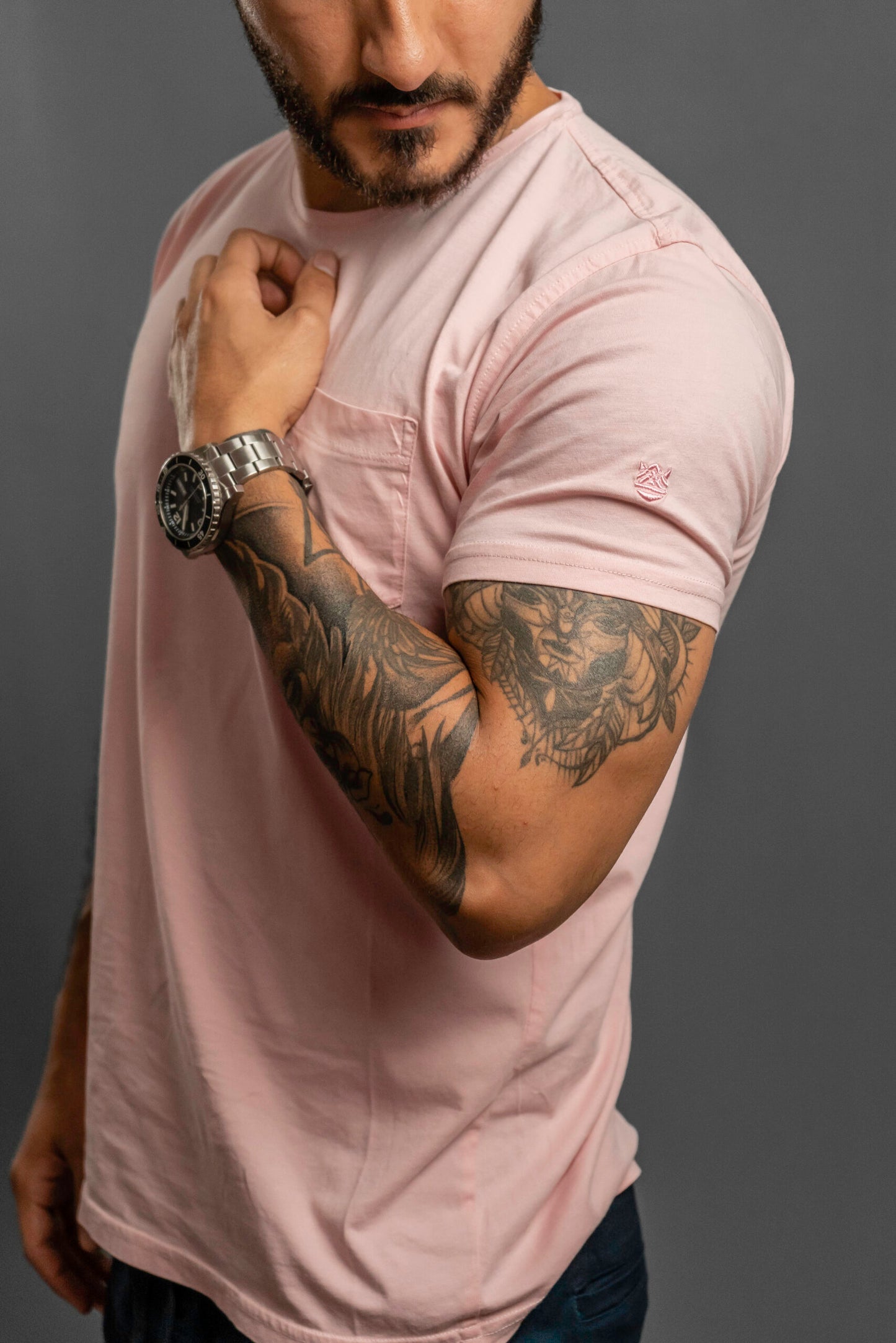 Camisetas Cuello Redondo con Bolsillo