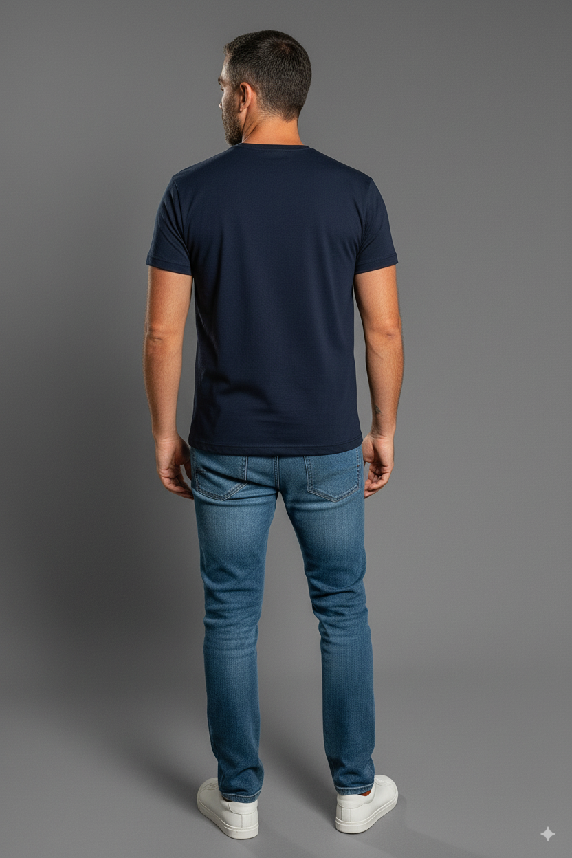 Camisetas Cuello Redondo sin Bolsillo