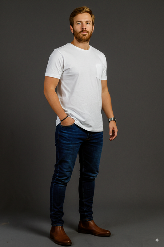 Round neck t-shirts WITH pocket