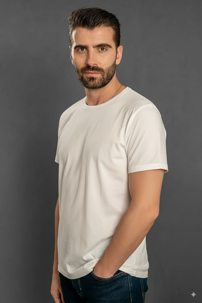 Camisetas Cuello Redondo sin Bolsillo