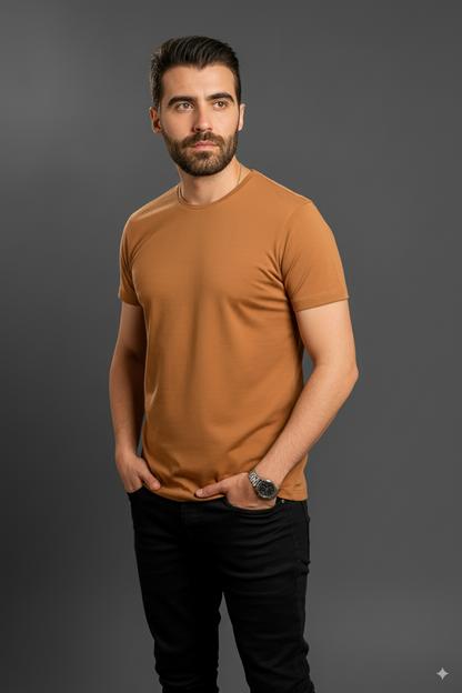 Camisetas Cuello Redondo sin Bolsillo
