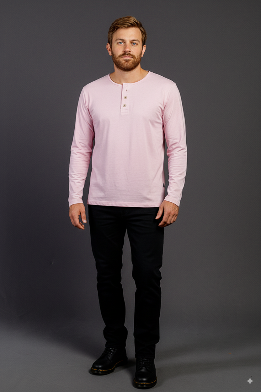 Camisetas Manga Larga con Botones