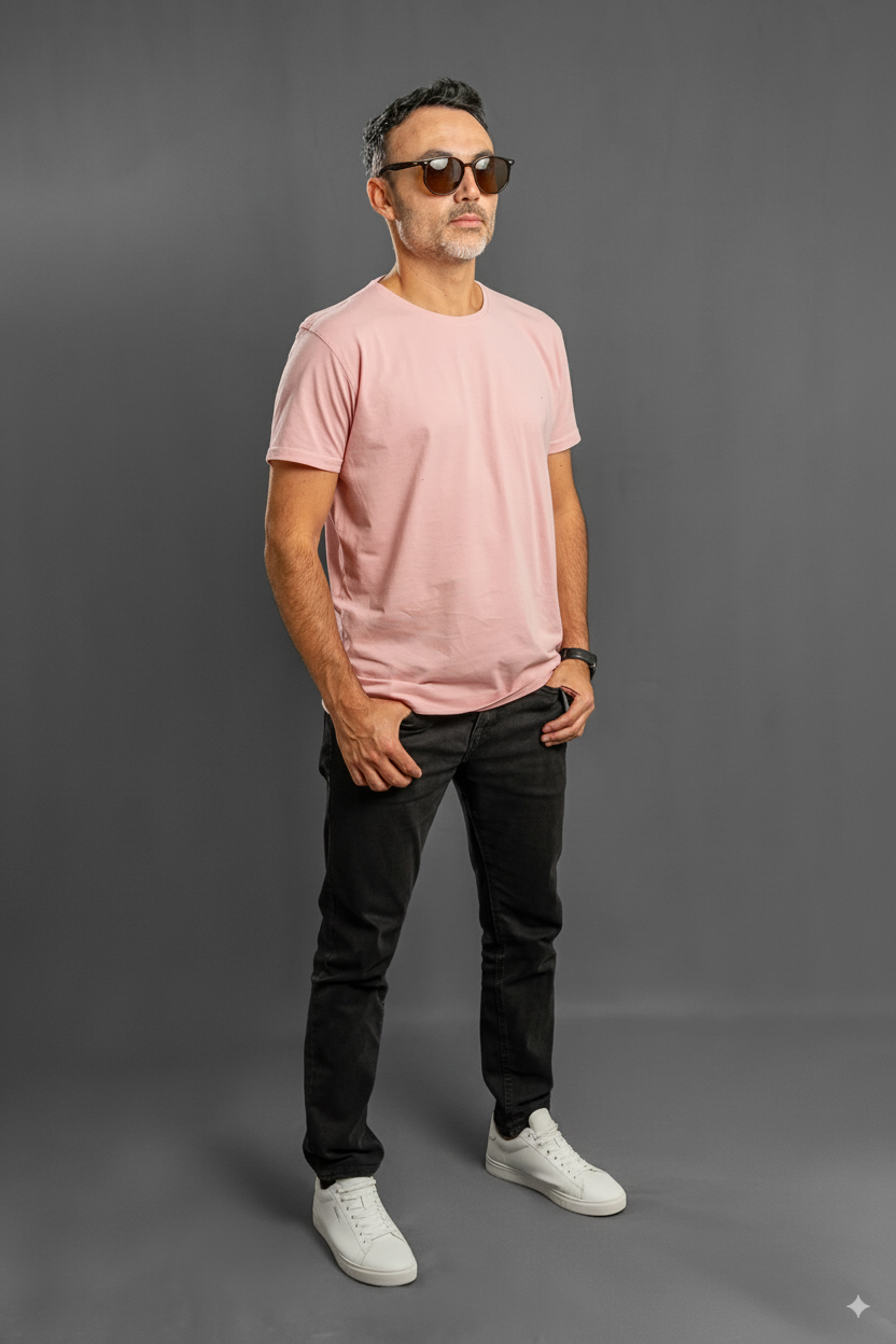 Camisetas Cuello Redondo sin Bolsillo