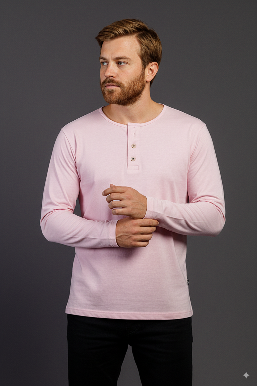 Camisetas Manga Larga con Botones