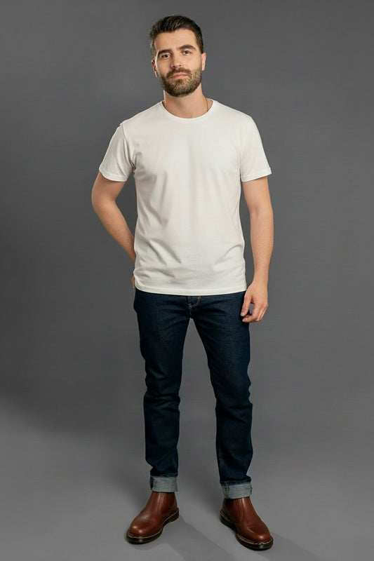 Round neck T-shirts WITHOUT pockets