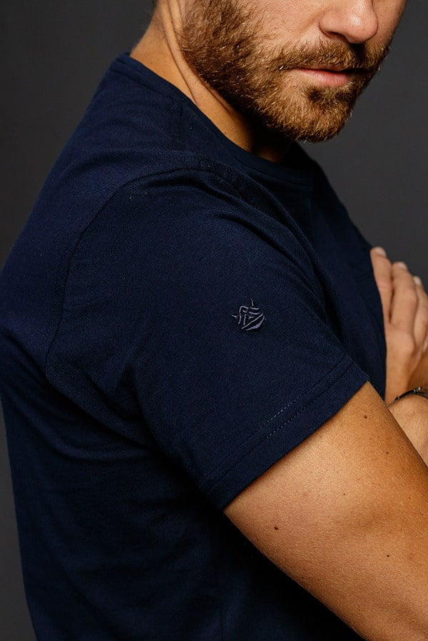 Camisetas Cuello Redondo con Bolsillo