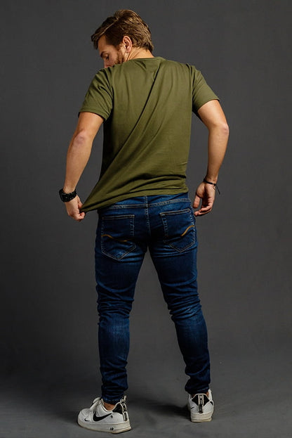 Camisetas Cuello Redondo con Bolsillo