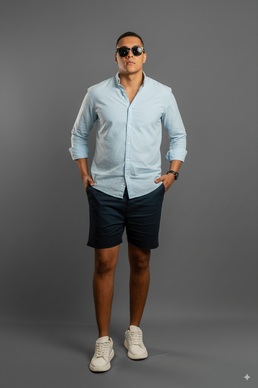 Bermuda hombre negro | algodón | Luck & Load Colombia
